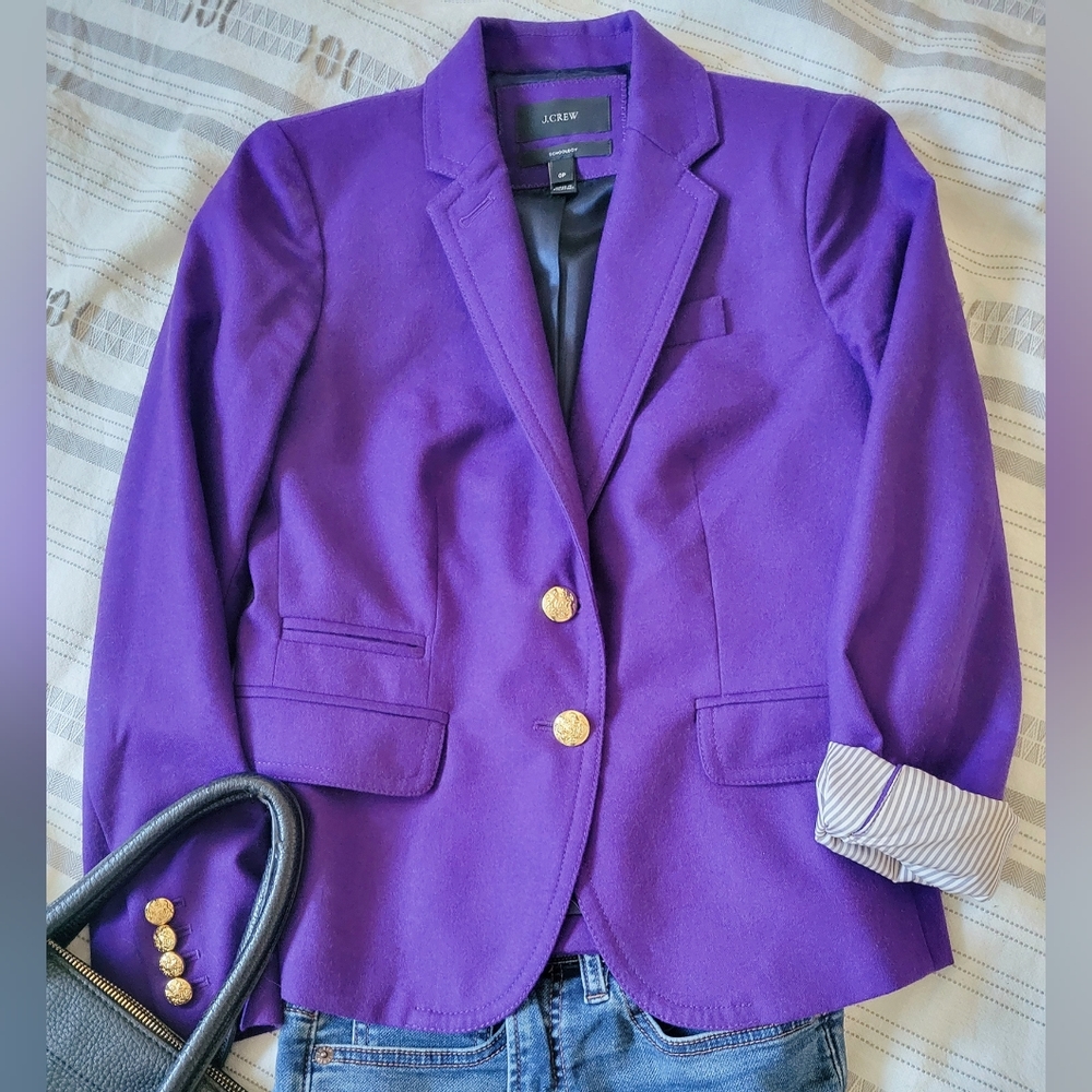 EUC Purple J. Crew Schoolboy Blazer